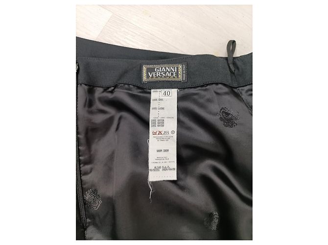 Gianni Versace vintage gonna nera Nero - vista 6
