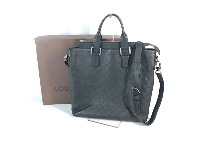 Borsa Daily Tote Damier Infini Louis Vuitton Nero - vista 13
