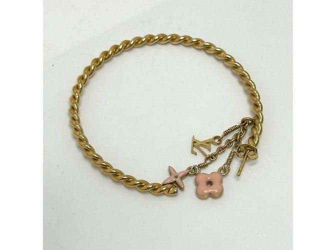 Orecchini a cerchio Sweet Monogram di Louis Vuitton Rosa D'oro - vista 3