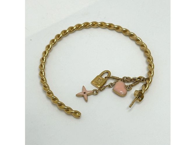 Orecchini a cerchio Sweet Monogram di Louis Vuitton Rosa D'oro - vista 4