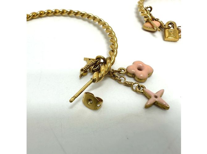 Orecchini a cerchio Sweet Monogram di Louis Vuitton Rosa D'oro - vista 7