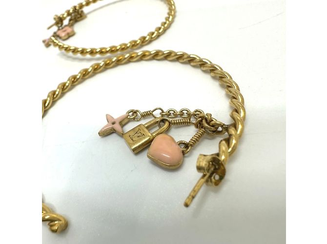 Orecchini a cerchio Sweet Monogram di Louis Vuitton Rosa D'oro - vista 8