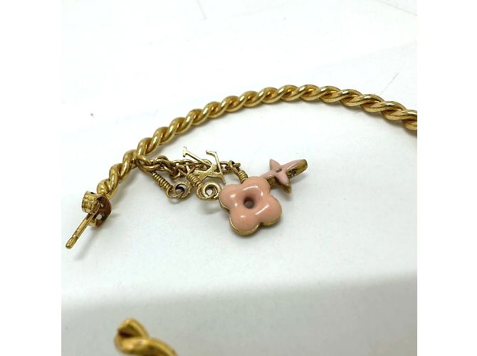 Orecchini a cerchio Sweet Monogram di Louis Vuitton Rosa D'oro - vista 9