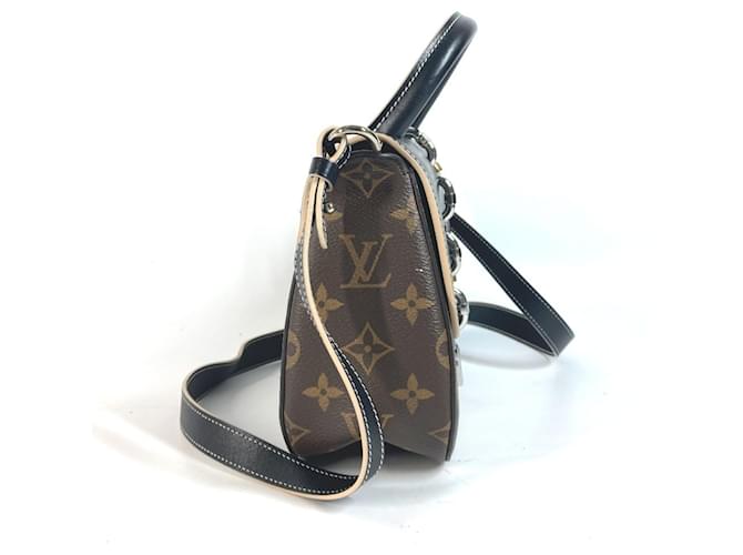 Borsa Louis Vuitton Monogram Chain It PM Marrone Nero Monogramma - vista 2