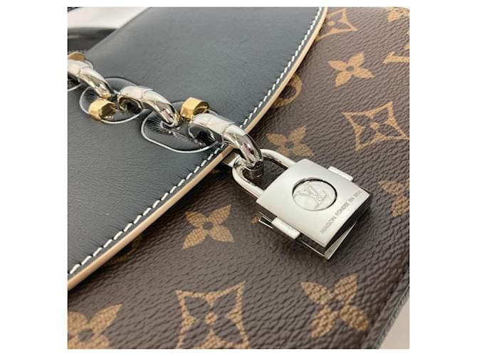 Borsa Louis Vuitton Monogram Chain It PM Marrone Nero Monogramma - vista 6