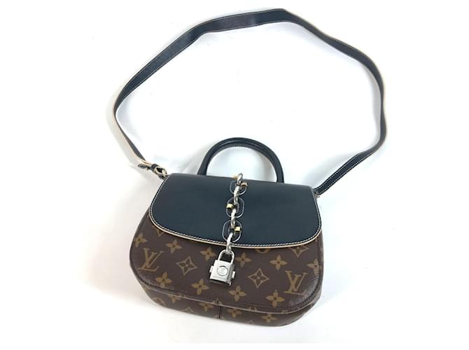 Borsa Louis Vuitton Monogram Chain It PM Marrone Nero Monogramma - vista 7