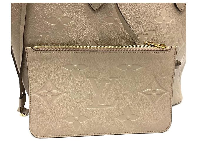 Borsa tote Neverfull MM in Monogram Empreinte Louis Vuitton Grigio - vista 8