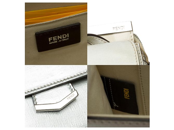 FENDI Graue Leder Tasche - 101301 - Ansicht 6