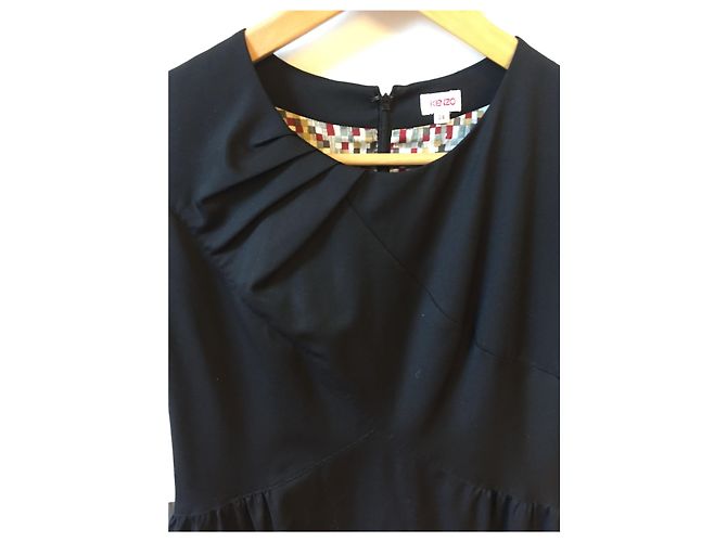 KENZO Vestidos T.Internacional M Lana Negro - vista 2