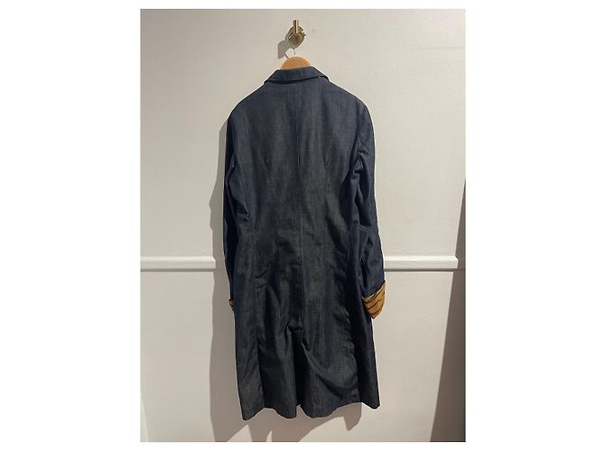 Abrigos VERSACE T.FR 36 Denim - Jeans Azul - vista 3