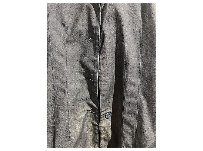 Abrigos VERSACE T.FR 36 Denim - Jeans Azul - vista 4