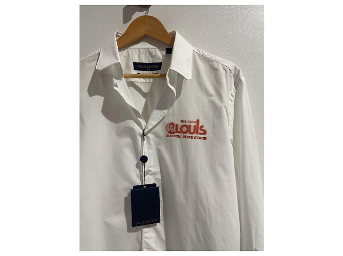 LOUIS VUITTON Camicie T.International L Cotone Bianco - vista 2