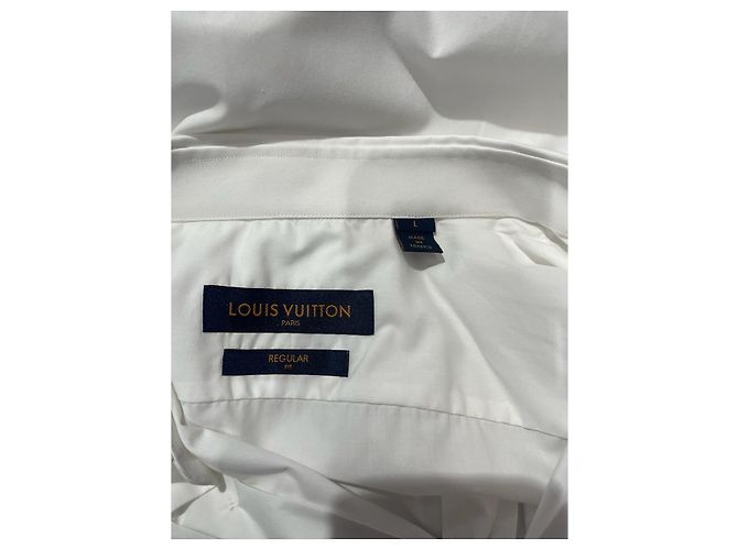 LOUIS VUITTON Camicie T.International L Cotone Bianco - vista 4
