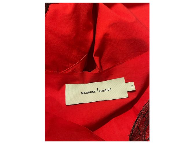 MARQUES ALMEIDA Vestidos T.Internacional M Algodón Roja - vista 6