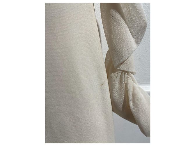 BALENCIAGA Kleider T.FR 36 Polyester Weiß - Ansicht 10