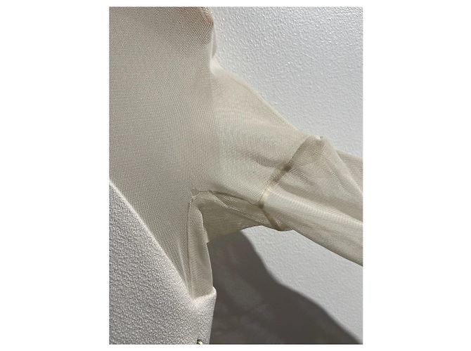 BALENCIAGA Kleider T.FR 36 Polyester Weiß - Ansicht 8