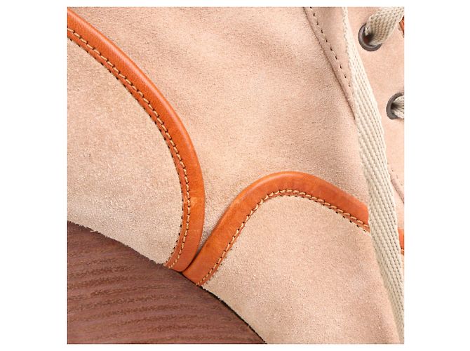 CHLOÉ - Chloé Wedge Stiefeletten aus beigem Wildleder (T40) Braun - Ansicht 3