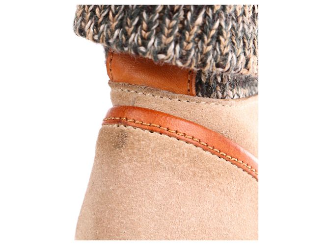 CHLOÉ - Chloé Wedge Stiefeletten aus beigem Wildleder (T40) Braun - Ansicht 4