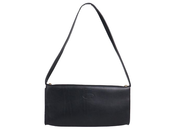 Céline CELINE - Celine Schultertasche aus vintage schwarzem Glattleder - Ansicht 3