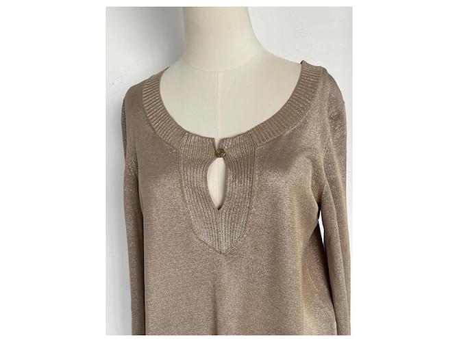 Hermès Tunic in seta D'oro Metallico - vista 2