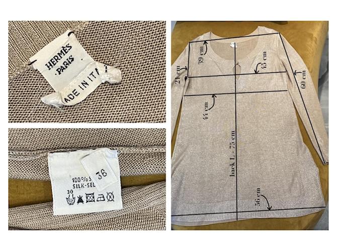 Hermès Tunic in seta D'oro Metallico - vista 4