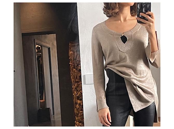 Hermès Tunic in seta D'oro Metallico - vista 5