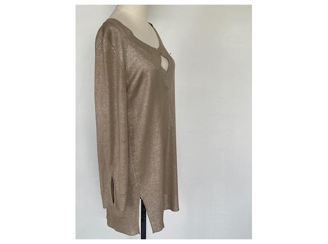 Hermès Tunic in seta D'oro Metallico - vista 7