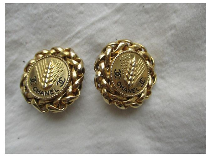 Chanel Clip haute couture, placcati in oro. D'oro - vista 2