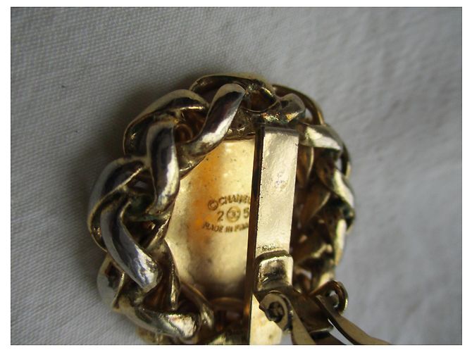 Chanel Clip haute couture, placcati in oro. D'oro - vista 4