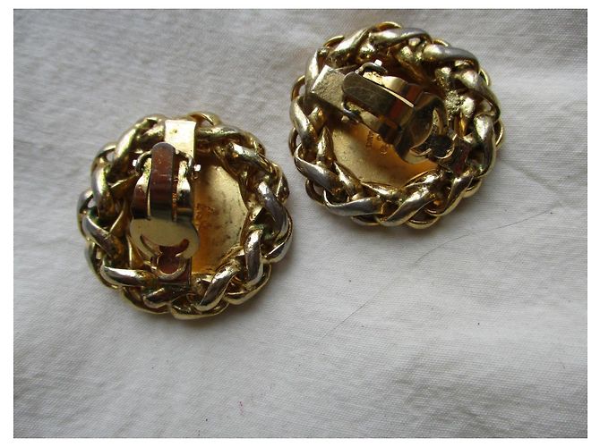 Chanel Clip haute couture, placcati in oro. D'oro - vista 6