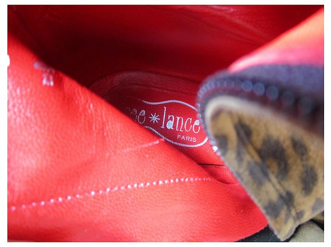 Free Lance Botas de cuero con estampado de leopardo. Talla 36. - vista 6