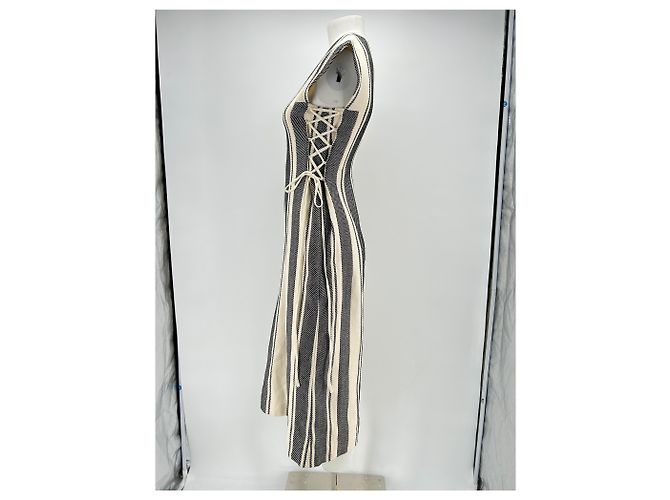Autre Marque Vestido Bouguessa T.International XS Algodón Blanco - vista 4