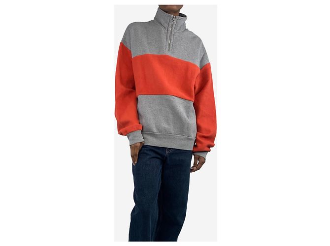 Acne Hellgrauer Pullover mit hohem Kragen - Größe XS - Ansicht 3