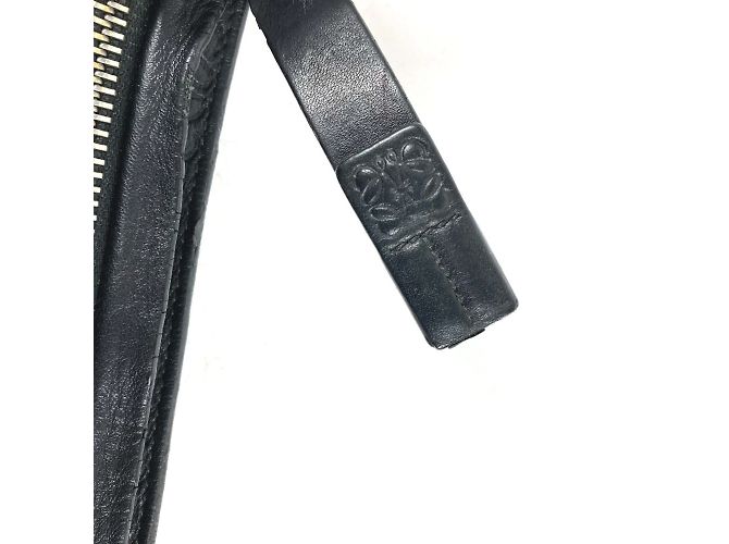 Borsa Clutch Anagram T Loewe Nero - vista 6