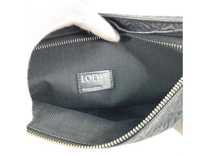 Borsa Clutch Anagram T Loewe Nero - vista 8
