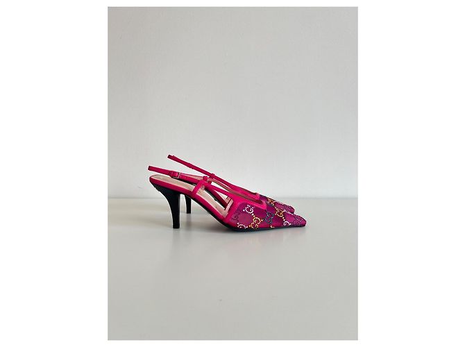 Tacchi Slingback Gucci Rosa Donna - vista 2