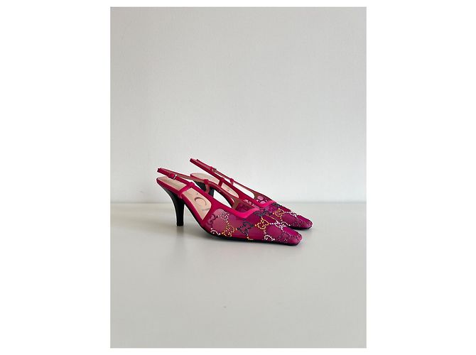 Tacchi Slingback Gucci Rosa Donna - vista 3