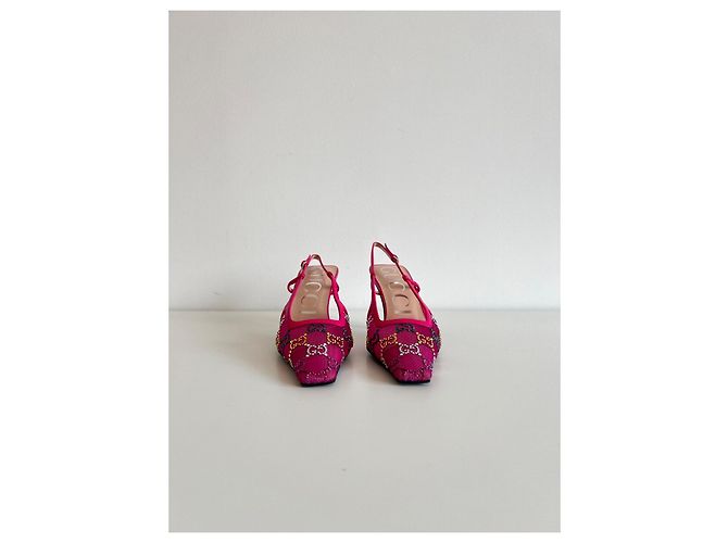 Tacchi Slingback Gucci Rosa Donna - vista 4