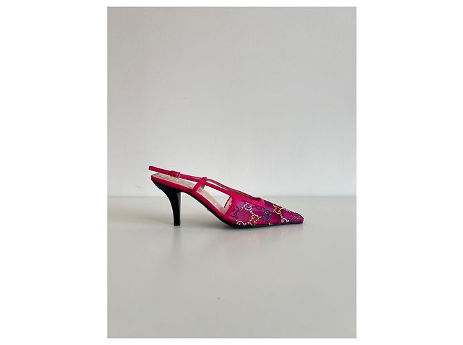 Tacchi Slingback Gucci Rosa Donna - vista 7
