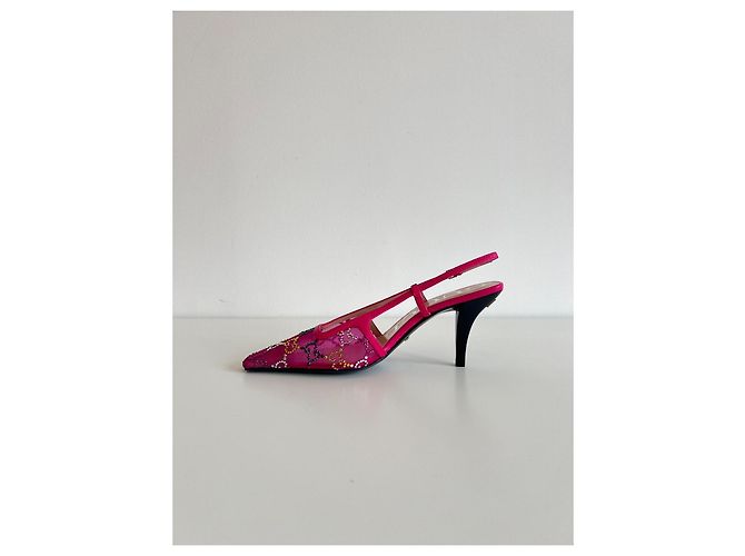 Tacchi Slingback Gucci Rosa Donna - vista 8