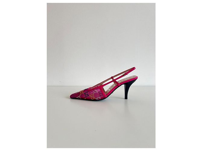 Tacchi Slingback Gucci Rosa Donna - vista 9
