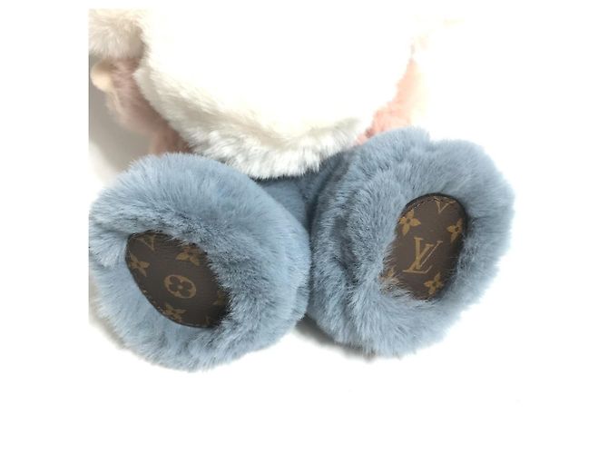 Poupée Doudou Vivienne GI0445 de Louis Vuitton Blanc Bleu - vue 3
