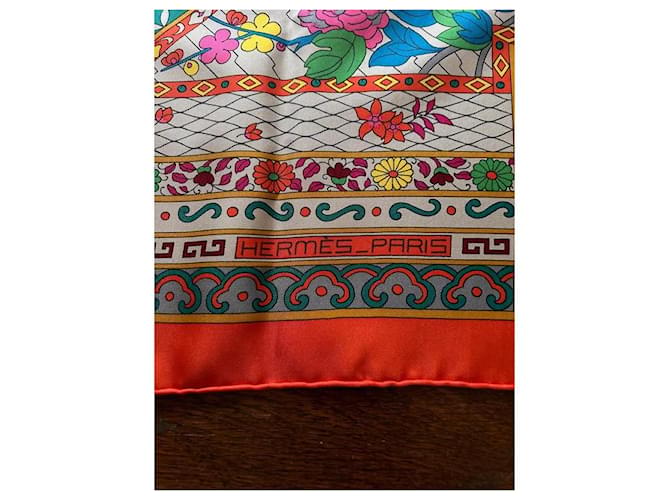 Hermès Cachecol de seda Multicor - vista 3