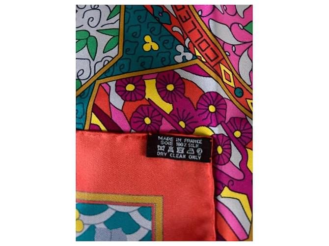 Hermès Cachecol de seda Multicor - vista 5