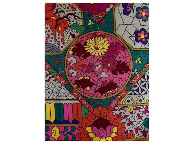 Hermès Cachecol de seda Multicor - vista 6