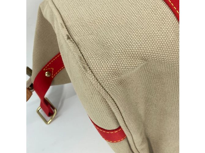 Borsa a Spalla Weekend Antiagua Louis Vuitton Rosso Beige - vista 10