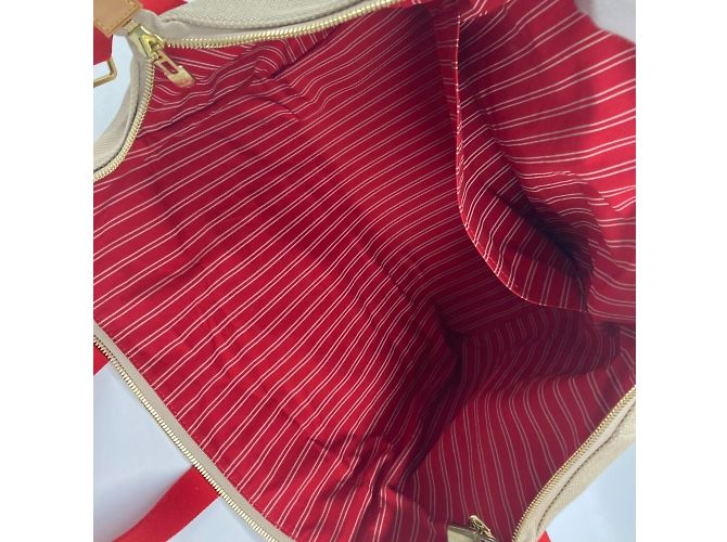 Borsa a Spalla Weekend Antiagua Louis Vuitton Rosso Beige - vista 15