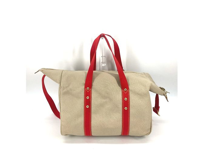 Borsa a Spalla Weekend Antiagua Louis Vuitton Rosso Beige - vista 2