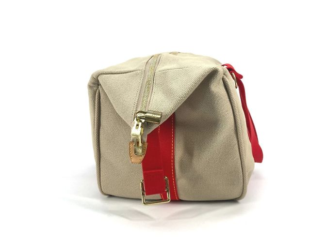 Borsa a Spalla Weekend Antiagua Louis Vuitton Rosso Beige - vista 3