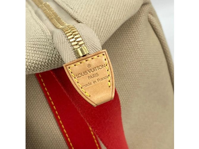 Borsa a Spalla Weekend Antiagua Louis Vuitton Rosso Beige - vista 5